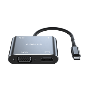 Airplus Adaptateur USB-C multiport 4-en-1 HDMI VGA DP USB 3.0