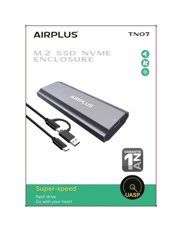 Airplus Boîtier SSD M.2 NVME USB3.1 Gen2-C USB 3.0 – Image 2