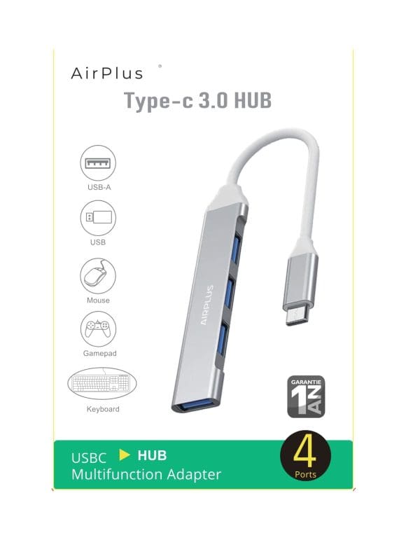 Airplus Adaptateur USB-C® multiport 4-en-1 – Image 3