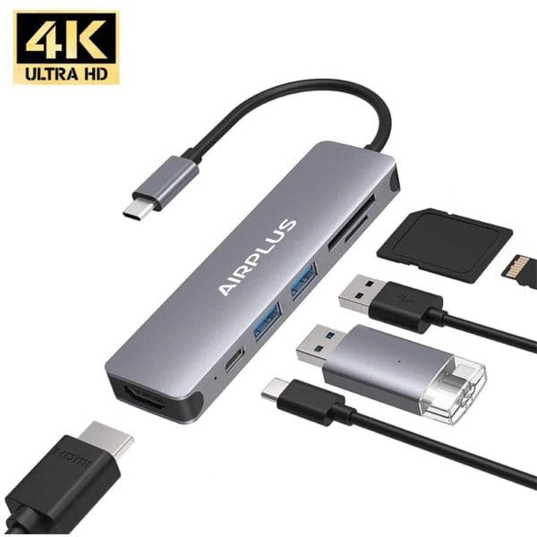 Airplus Adaptateur USB-C® multiport 6-en-1 – Image 4