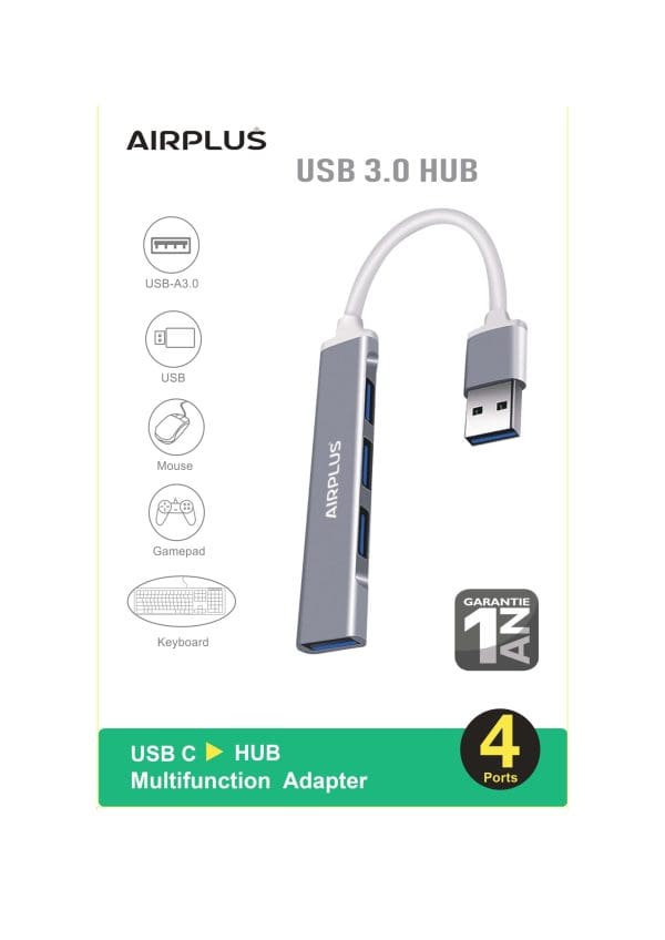 Airplus Adaptateur USB® multiport 4-en-1 – Image 2