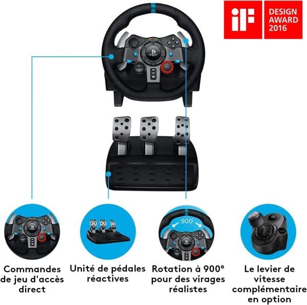 Logitech G29 Driving Force Volant Avec Pédales + Levier de vitesses – Image 4
