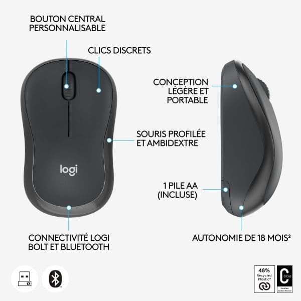 Logitech M240 Souris Sans fil Avec Bluetooth – Image 6