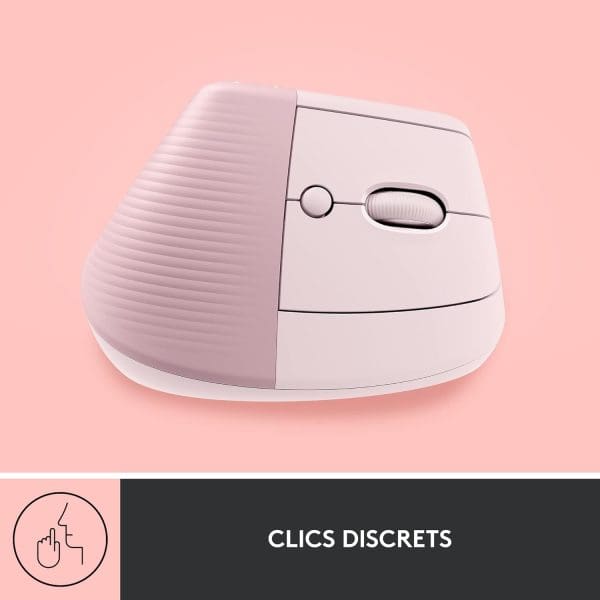 Logitech Lift Souris Ergonomique Verticale,(Rose) – Image 4