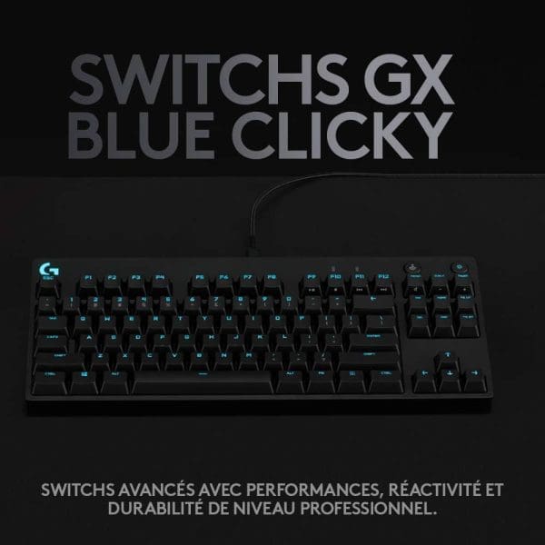 Logitech G Pro X Clavier de Jeu mécanique switches GX Blue – Image 4