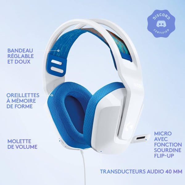 Logitech G335 Casque Gamer Filaire – Image 2