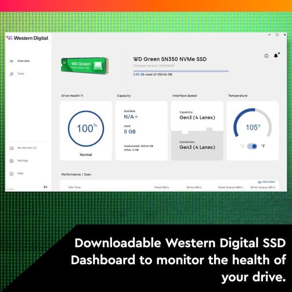 Western Digital WD Disque SSD NVMe Green SN350 250 Go – Image 8