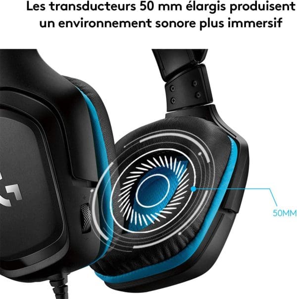 Logitech G432 Casque Gamer Filaire, Son 7.1 – Image 5