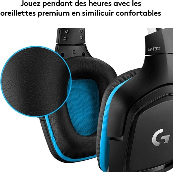 Logitech G432 Casque Gamer Filaire, Son 7.1 – Image 4