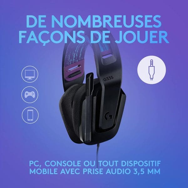 Logitech G335 Casque Gamer Filaire – Image 4