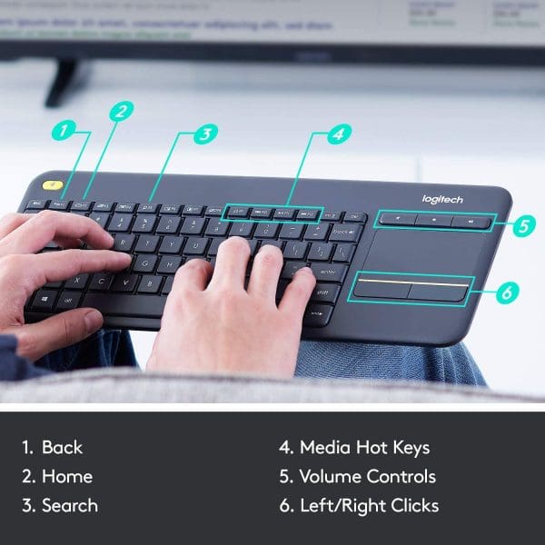 Logitech K400 Plus Clavier sans Fil Touch – Image 6