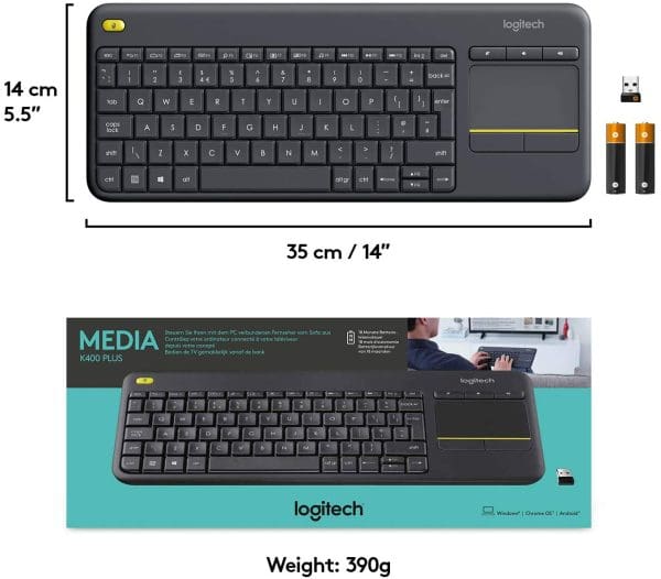 Logitech K400 Plus Clavier sans Fil Touch – Image 5