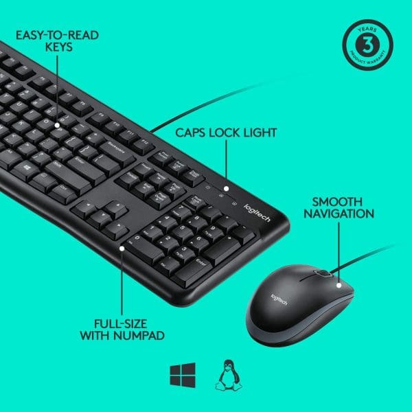 Logitech MK120 Combo AZERTY Filaire – Image 8