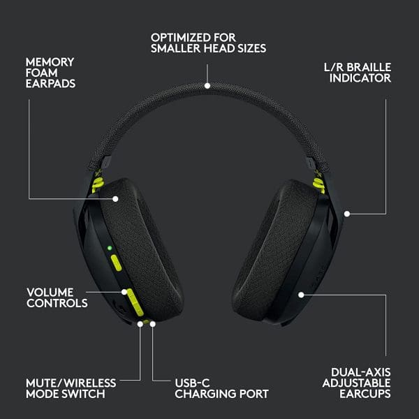 Logitech G435 LIGHTSPEED & Bluetooth sans Fil Casque Gamer – Image 4