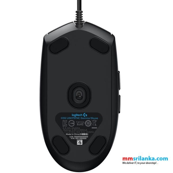 Logitech G102 LIGHTSYNC USB Souris Gaming (Noire) – Image 4