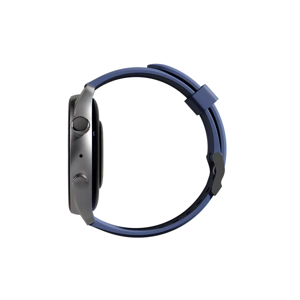 ORYX Gleam4 (Cadran Argent Bracelet Silicone Bleu) – Image 4