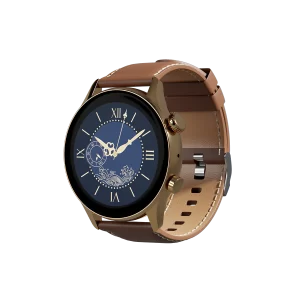 ORYX Gleam4 (Cadran Cuivre doré Bracelet Cuir Marron)