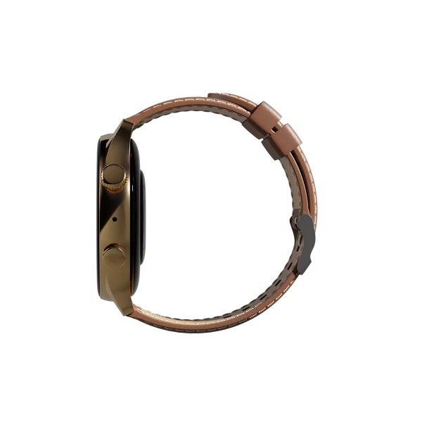 ORYX Gleam4 (Cadran Cuivre doré Bracelet Cuir Marron) – Image 3