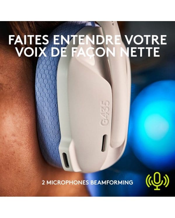 Logitech G435 LIGHTSPEED & Bluetooth sans Fil Casque Gamer – Image 2