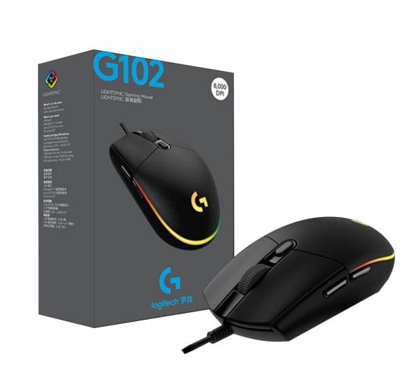 Logitech G102 LIGHTSYNC USB Souris Gaming (Noire) – Image 2