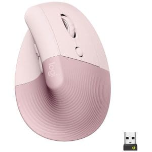 Logitech Lift Souris Ergonomique Verticale,(Rose)