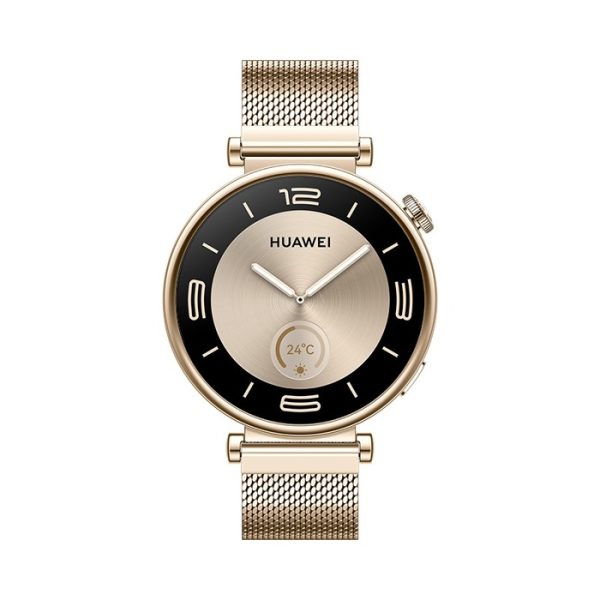 HUAWIE WATCH GT 4 41 MM ÉLÉGANT ACIER INOXYDABLE DORÉ – Image 3