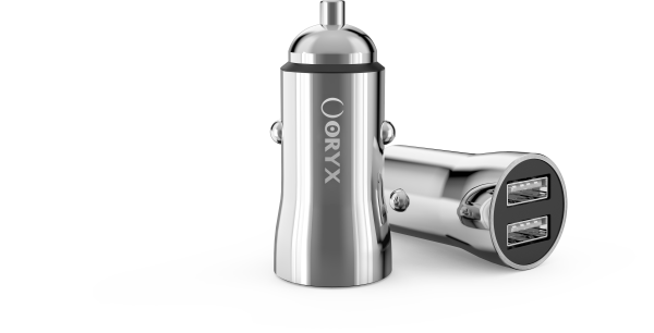 ORYX Chargeur allume cigare rapide Argent 18w