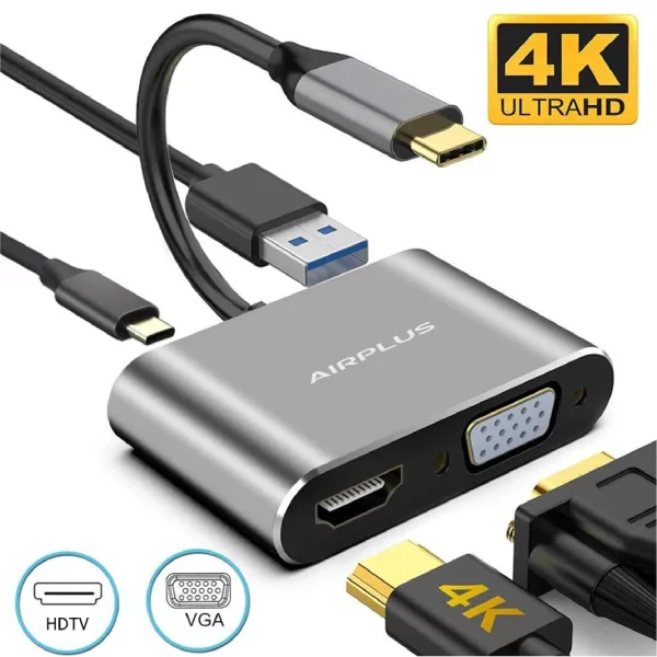 Airplus Adaptateur USB-C® multiport 4-en-1 – Image 2