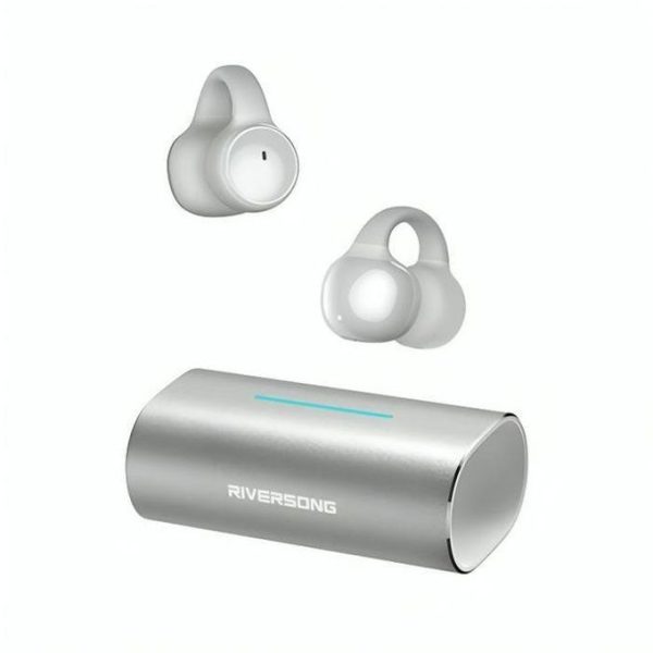 Riversong Ecouteur sans fil AIR CLIP L3 SILVER 30H PLAYING TIME