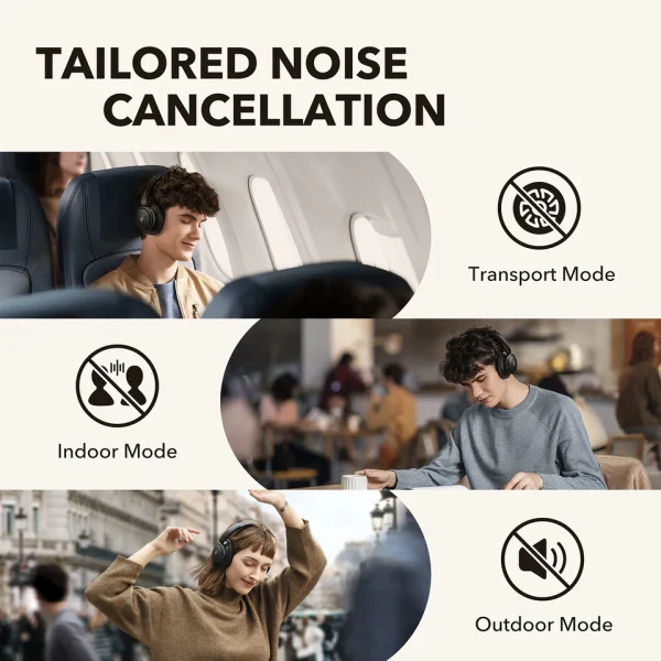 Soundcore by Anker Life Q30 | Bluetooth Noise Cancelling Headphones Noir – Image 7