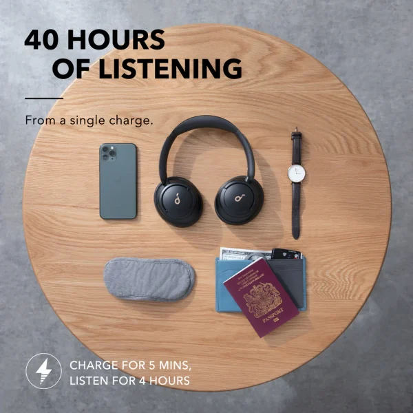 Soundcore by Anker Life Q30 | Bluetooth Noise Cancelling Headphones Noir – Image 4