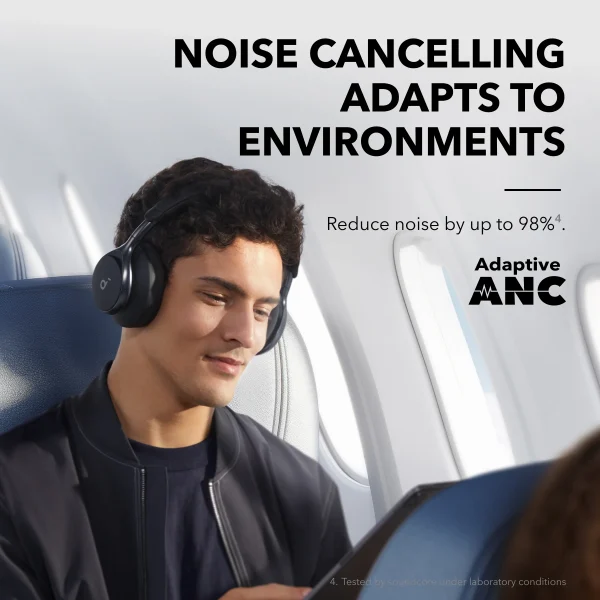 Soundcore by Anker Space One | Active Noise Cancelling Headphones Noir – Image 6