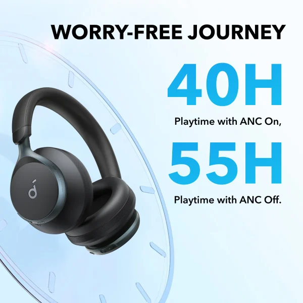 Soundcore by Anker Space One | Active Noise Cancelling Headphones Noir – Image 4