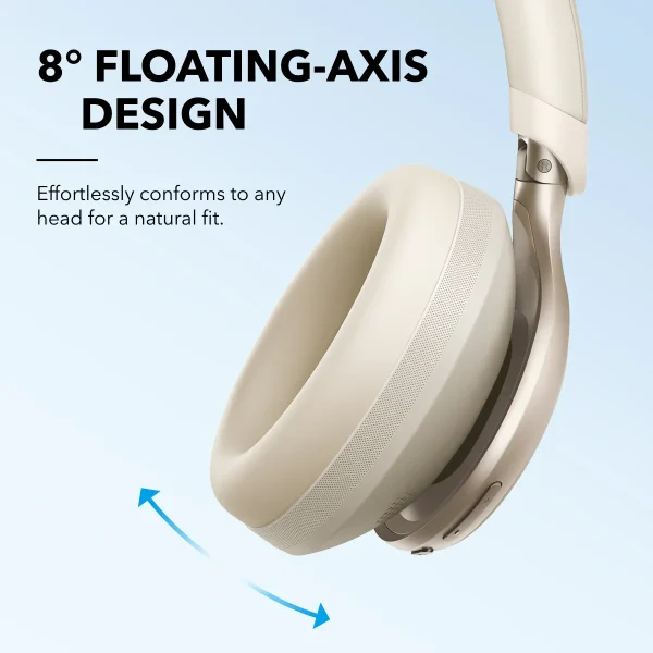 Soundcore by Anker Space One | Active Noise Cancelling Headphones Beige – Image 2