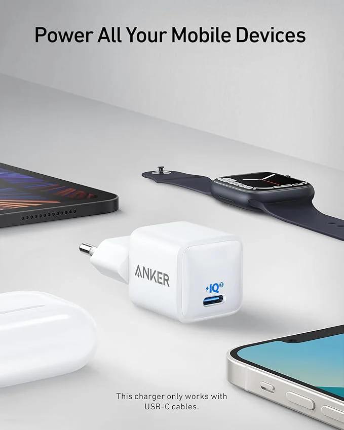 ANKER CHARGEUR 20W USB-C BLANC – Image 2